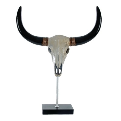 Statue de tête de taureau décorative