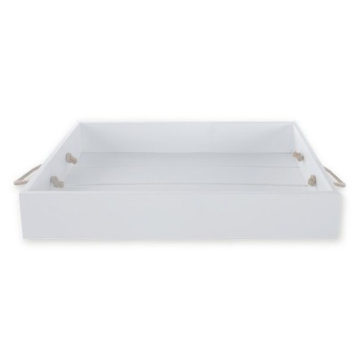Plateau décoratif en bois blanc