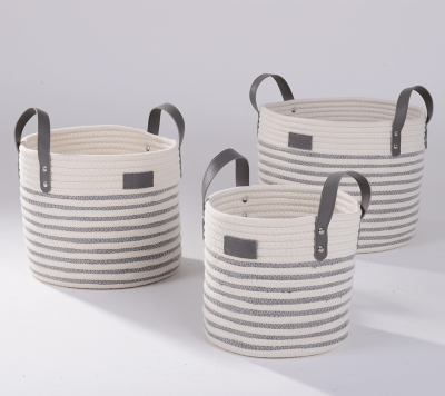 Cotton Rope Basket | Stripes