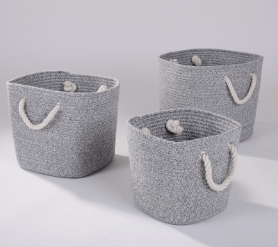 Cotton Rope Basket | Grey