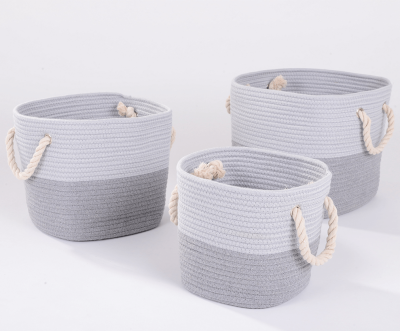 Cotton Rope Basket | Light Grey