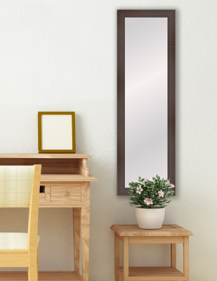 Wood Grain Brown Framed Mirror