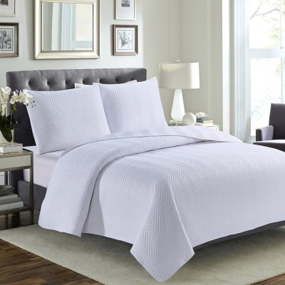 Tristan - Ensemble de courtepointe design chevron moderne 3 pièces