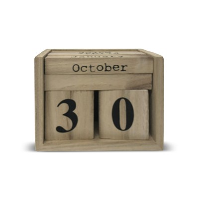 Calender Wood Blocks - Wood Look