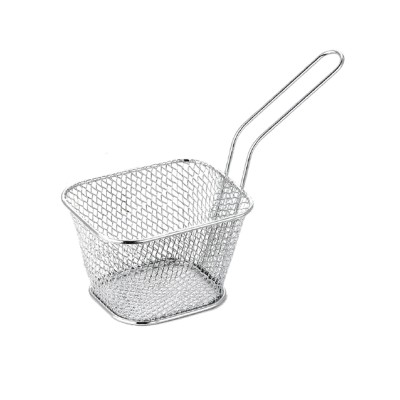 Mini panier chromé pour frites