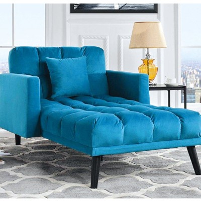 Century - Velvet/Linen Upholstered Lounge Chair