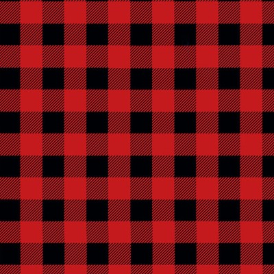 Buffalo Plaid - Red & Black Plush Mink Blanket 78x94"