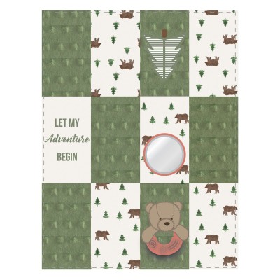Couverture d'activités pour bébé - Ours - Kaki - 30x40''