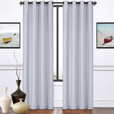 Emilio - Panneaux à œillets jacquard gris | 52x84" | Ensemble de 2