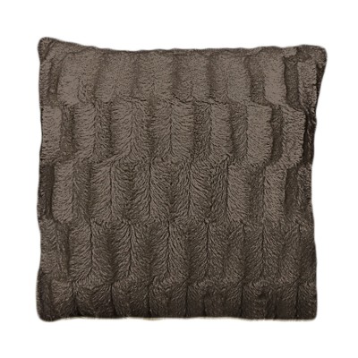 Coussin décoratif en simili fourrure - Brun