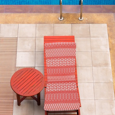 Paradisio - Coussin rouge d'extérieur à dossier haut pour chaise