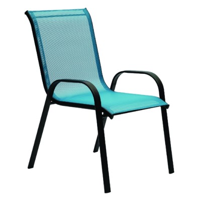 Chaise d'extérieur empilable en textilène - Aqua