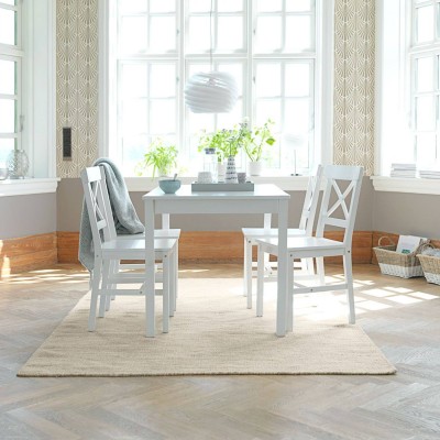5-Piece Pine Wood Dining Table Set 
