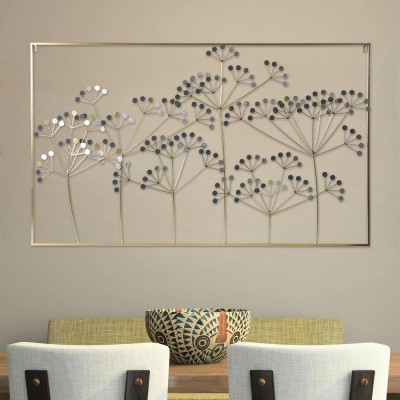 Framed Metal Wall Art | Flowers