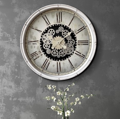 Horloge vintage avec engrenages mobiles