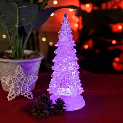 Arbre à paillettes DEL | 21,5 cm