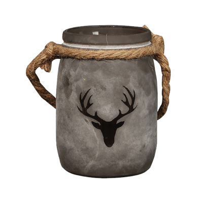 Candle Holder Deer Grey 11x15.5