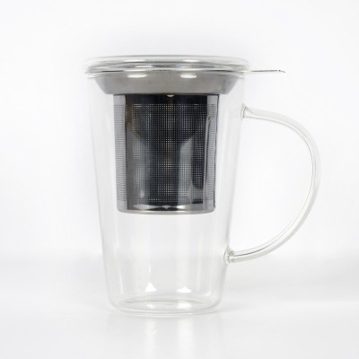 Glass Mug 450ml W/Tea Infuser