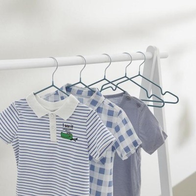 Cintre pour enfants 5pk bleu enduit de PVC