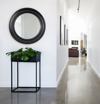 Miroir rond avec cadre vintage