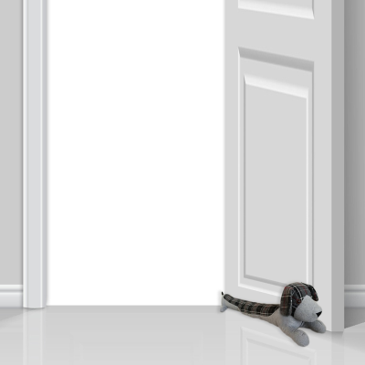 Long Dog Plaid Door Stopper