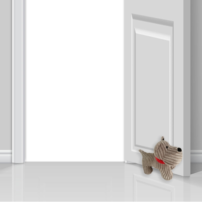 Ribbed Dog Door Stopper