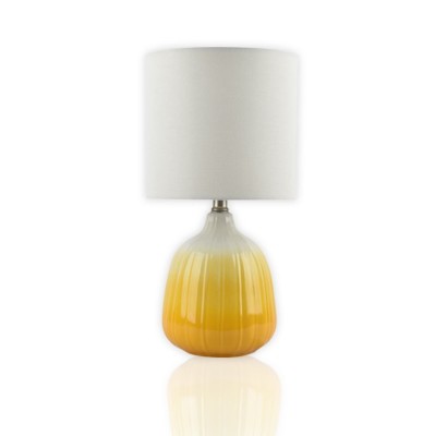 Lampe de table jaune et blanche