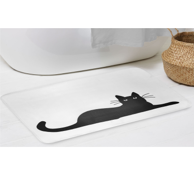 Tapis de bain en mousse à mémoire de forme Kitty