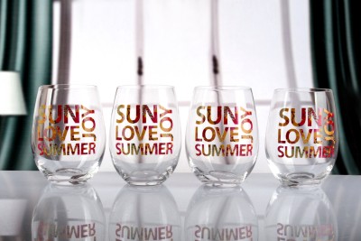 Sun Stemless Wine Glasses - Set of 4