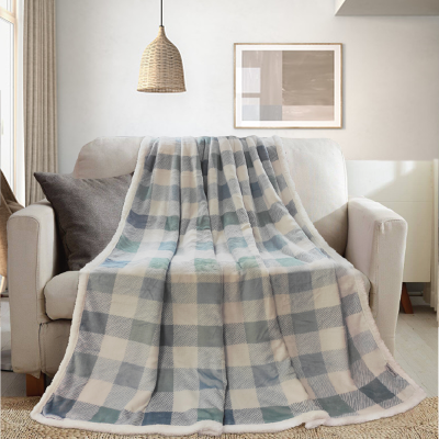 Adele 60x80 Printed Coral Fleece Reverse To Sherpa Blanket