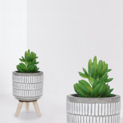 Artifical Succulent 3 Wood Leg