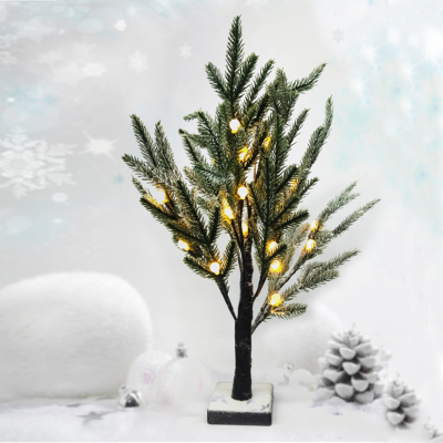 Xmas Snowy Pine Tree Led 60cm