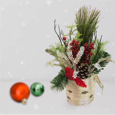 Xmas Arrangement 21 Cement Pot 30x30
