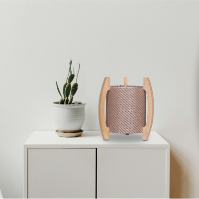 Table Lamp On Wood Legs 20x20x25 Linen Shades