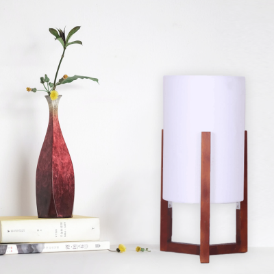 Table Lamp On Wood Base 20x20x34