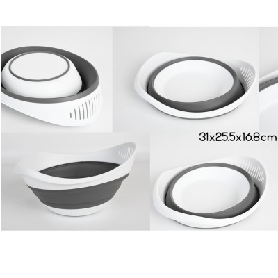 Foldable Bucket With Strainer