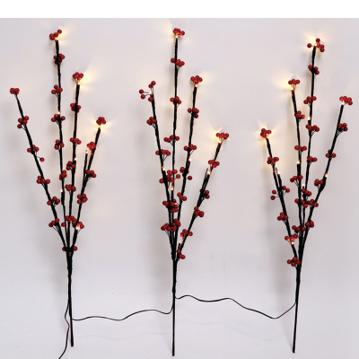 Ensemble De Branches De Baies De Noel/3w/led-70cm