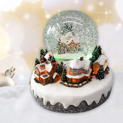 Xmas Musical Village - Tree Turning & River 17.5*14*19