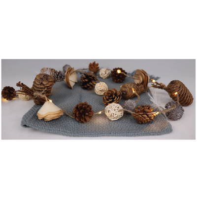 Pinecone & Rope Led String Lighted 180cm