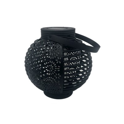 Solar Lantern Mosaic Black 20cm