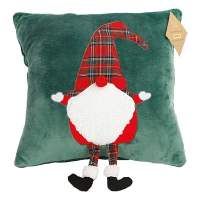 Coussin Gnome 3d avec pieds pendants Vert