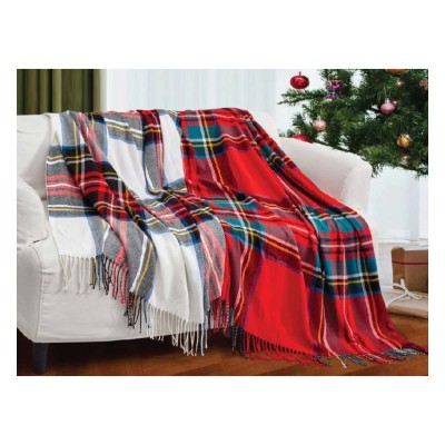 RUSTIC CABIN - Plaid Woven Acrylic Throw