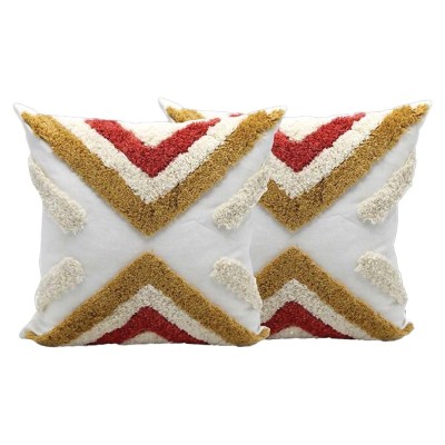 Lauren Taylor - Coussin en coton touffeté safran