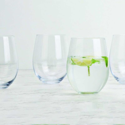 Stemless Drinking Glass set of 4