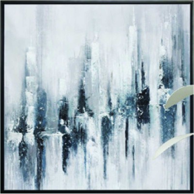 Lauren Taylor - Abstrait Bleu Blanc Gris