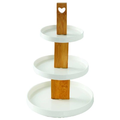 A La Cuisine - 3 Layer Plate With Wood Stand