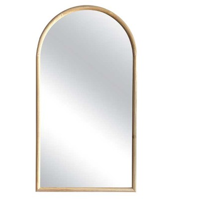 Miroir à cadre en bois naturel 70x130 cm
