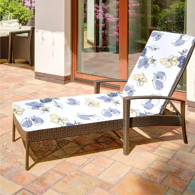 Bloom | Coussin de chaise longue d'extérieur | 72 x 21" imprimé