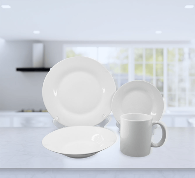 Set 16 pièces de vaisselle Unity White