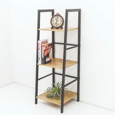 ATELIER DU NORD  3 Tier Ladder Shelf with Metal Frame